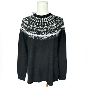 L.L. Bean 100% Cashmere Fair Isle Sweater